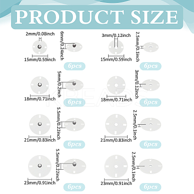 24 Pairs 4 Styles Zinc Alloy Snap Buttons FIND-FG0004-96P-1