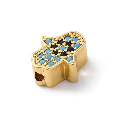 Brass Cubic Zirconia Beads KK-S510-43G-01-1