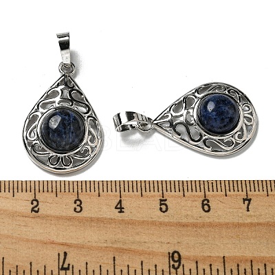 Natural Sodalite Pendants G-Q158-05P-21-1