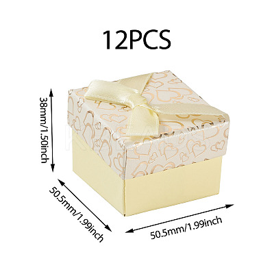Bowknot Cardboard Paper Ring Gift Storage Boxes CON-TAC0001-16F-1