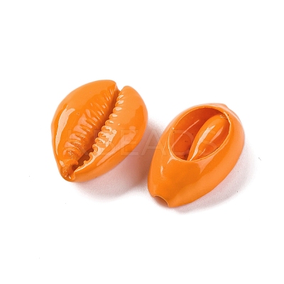 Baking Paint Cowrie Shell Beads SSHEL-M023-01C-1