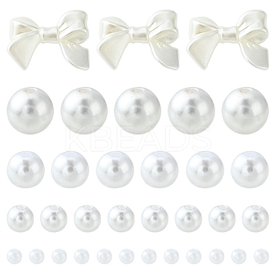 5 Style Imitation Pearl Acrylic Beads OACR-FS0001-31-1
