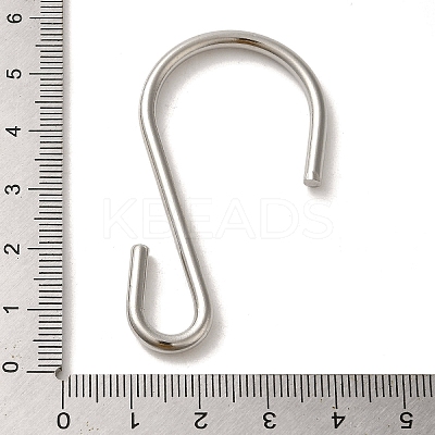Non-Tarnish 304 Stainless Steel S-Hook Clasp STAS-C085-03L-P-1