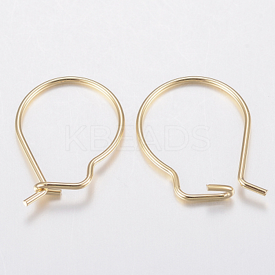 304 Stainless Steel Hoop Earrings Findings Kidney Ear Wires STAS-G179-44G-1
