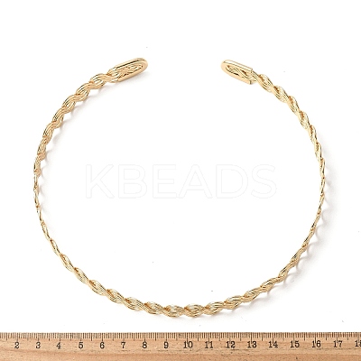 Iron Open Cuff Choker Necklaces for Women NJEW-M085-01G-1