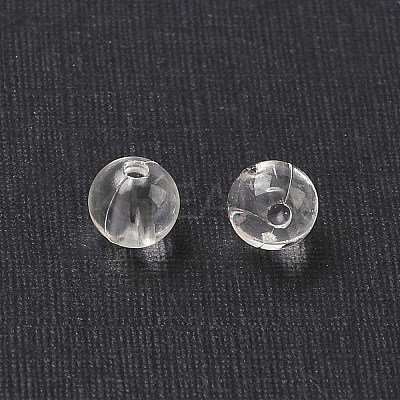 Transparent acrylic beads X-PL526_6MM-1