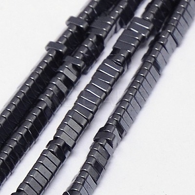 Electroplate Non-magnetic Synthetic Hematite Beads Strands G-J174-3x3mm-07-1