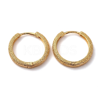 Round Ring Brass Hoop Earrings EJEW-F384-08G-1