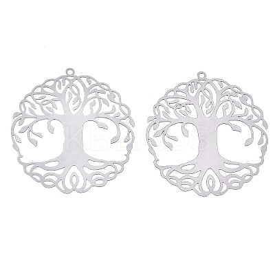 Tarnish Resistant 201 Stainless Steel Filigree Pendants LS-STAS-S118-030P-1