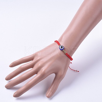 Nylon Thread Braided Bead Bracelets BJEW-JB04769-01-1