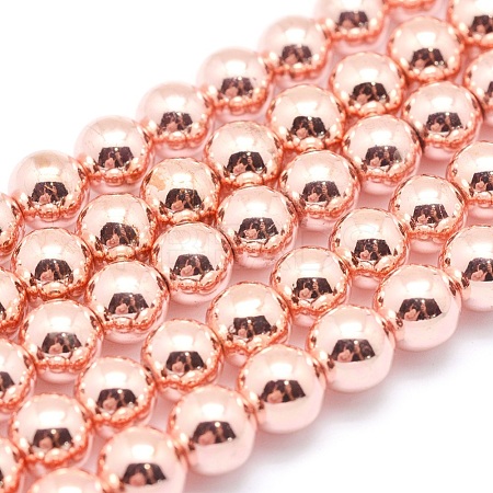 Electroplate Non-magnetic Synthetic Hematite Beads Strands G-L485-01B-RG-1