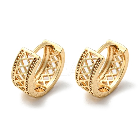 Brass Hollow Hoop Earrings LS-EJEW-M236-01C-G-1
