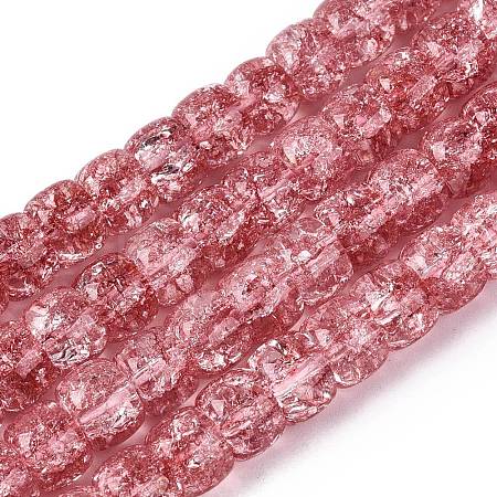 Crackle Transparent Glass Beads Strands GLAA-N069-03A-05-1