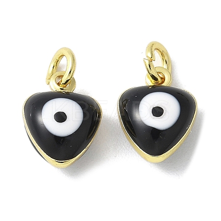 Brass Enamel Charms KK-S518-03D-G-1