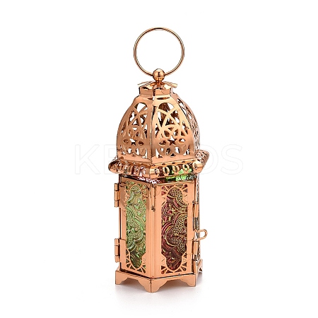 Retro Golden Plated Iron Ramadan Candle Lantern RAMA-PW0001-25A-1