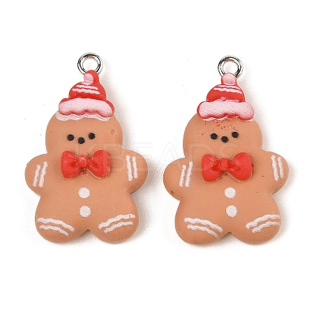 Christmas Theme Opaque Resin Pendants RESI-S08-05A-1