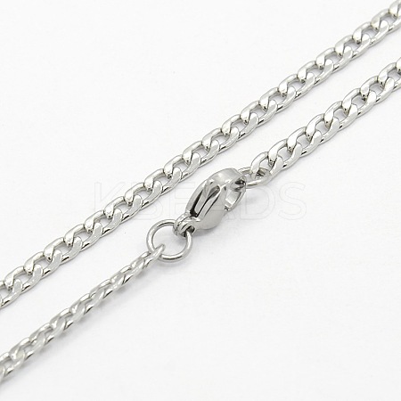 304 Stainless Steel Curb Chain Necklaces STAS-O037-95P-1