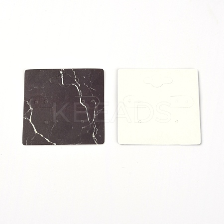 Square Paper Jewelry Display Cards CDIS-WH0019-04-1