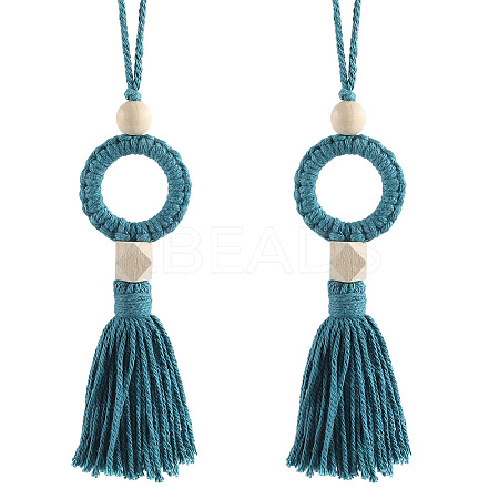 Cotton Woven Pendant Decorations AJEW-WH20054-012A-1