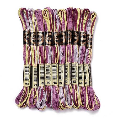 10 Skeins 6-Ply Polyester Embroidery Floss OCOR-K006-A76-1