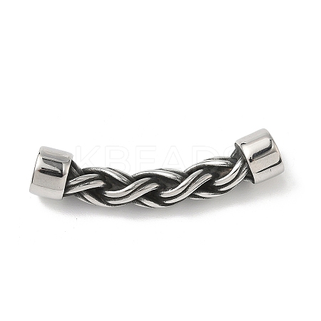 304 Stainless Steel Braided Cord Connector Charms STAS-H238-05A-AS-1