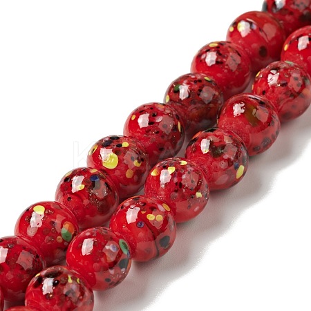 Handmade Lampwork Beads Strand LAMP-C008-02I-1