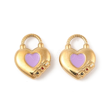 304 Stainless Steel Enamel Pendants STAS-P380-07G-03-1