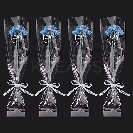 Cotton Knitting Artificial Gypsophila Flower AJEW-WH0314-414A-1