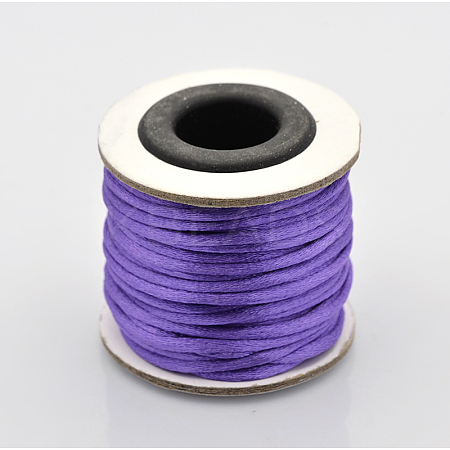 Round Nylon Satin Rattail Cord X-NWIR-O001-A-09-1