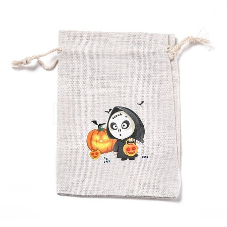 Halloween Cotton Cloth Storage Pouches ABAG-M004-01P-1