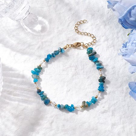 Natural Obsidian Chip Beaded Bracelets for Women BJEW-JB11742-09-1