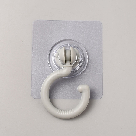 Rotatable Self Adhesive Plastic Hook Hangers AJEW-WH20004-06-1