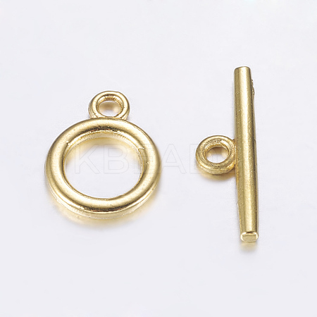 Alloy Toggle Clasps TIBE-EA774Y-G-RS-1