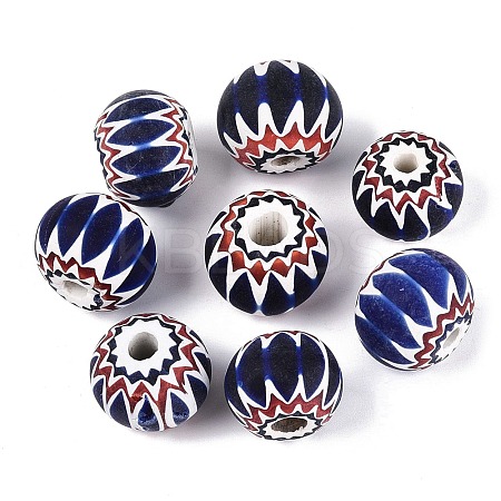 Handmade Millefiori Glass Rondelle Beads LA-N002-36A-1