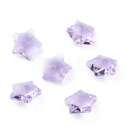 Transparent Glass Pendants GLAA-P037-04-10-1