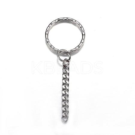 Tarnish Resistant 304 Stainless Steel Split Key Rings STAS-G085-13-1
