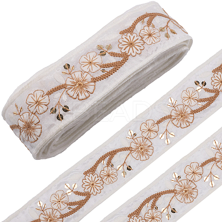 5 Yards Embroidery Polyester Ribbon DIY-CY0001-82C-1