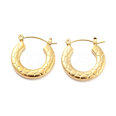 Texture Ring 304 Stainless Steel Hoop Earrings for Women EJEW-C067-05G-1