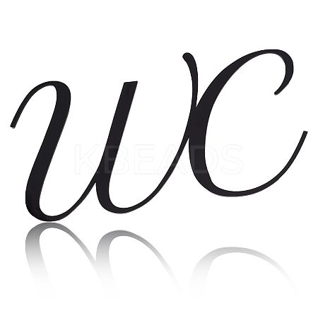 2Pcs Acrylic WC Signs AJEW-CN0001-52-1
