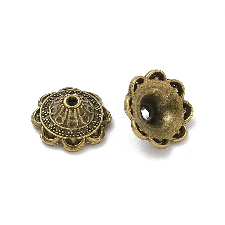 Tibetan Style Alloy Bead Caps TIBE-P003-81A-AB-1