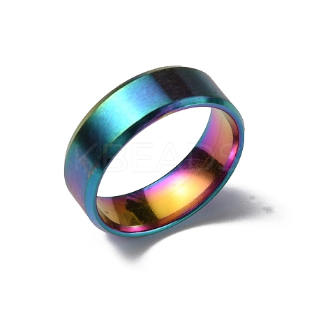 201 Stainless Steel Wide Band Finger Rings for Women Men RJEW-WH0009-13I-M-1