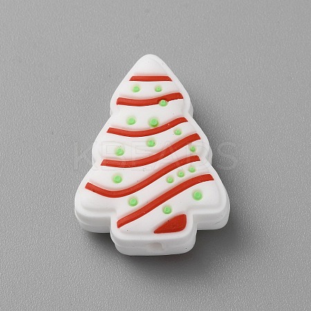 Christmas Theme Silicone Focal Beads SIL-CJC0010-02G-1