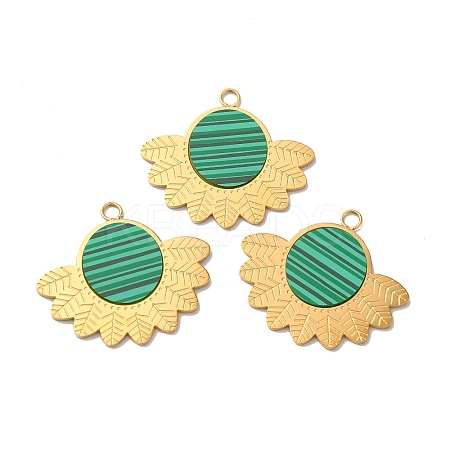 Synthetic Malachite Pendants STAS-A080-05G-1
