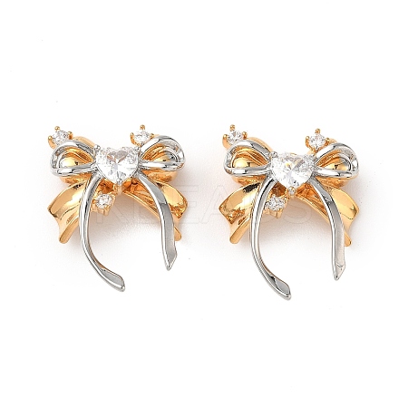 Brass Micro Pave Cubic Zirconia Pendants KK-L250-01GP-1