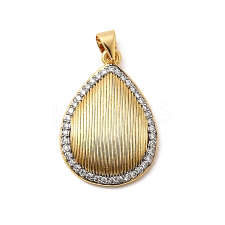 Brass Micro Pave Cubic Zirconia Pendants KK-A266-04I-G-1