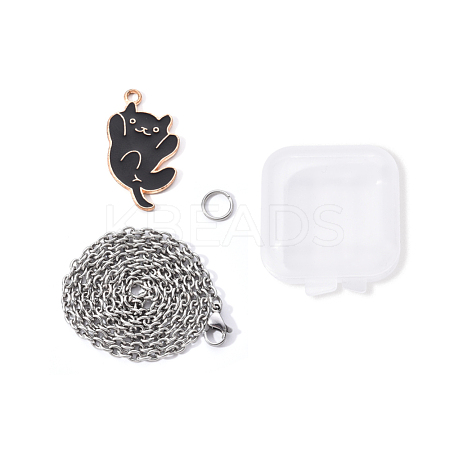 Alloy Enamel Pendant Necklaces NJEW-YW0001-02-1