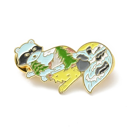 Fox with River Enamel Pin JEWB-G014-B03-1