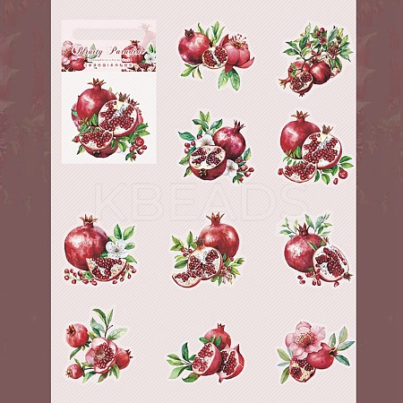 10Pcs Fruit PET Self-Adhesive Stickers DIY-K074-08B-1