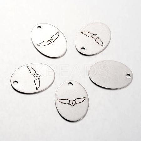 Non-Tarnish Spray Painted 201 Stainless Steel Pendants LS-STAS-I048-N08-1