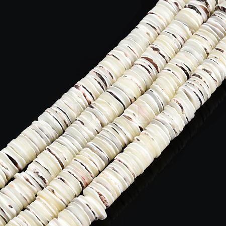 Natural Trochus Shell Beads Strands SSHEL-N034-163B-1